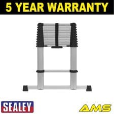 Image of Sealey Aluminium Professional Telescopic Ladder 11-Tread EN 131 ATL11