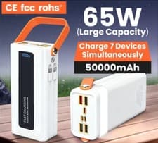 Image of Power Bank 50000mAh PD 65W USB C Portable Charger LED Portable For Laptop  iPad