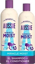 Image of Aussie Miracle Moist Shampoo 675ml & Conditioner 470ml Set Dry Damaged Hair