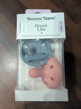 Image of 2x Tommee Tippee Breast Like Soothers Orthodontic Silicone 6 - 18 Months 2pk New