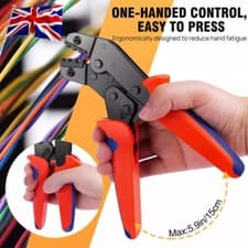 Image of Cable Crimper Non-insulated Electrical Ferrule Ratchet Wire Plier Crimping Tool