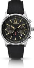 Image of Accurist Mens Watch MS611BB Black Dial Chronograph Display and Black Nylon Strap