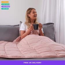Image of Brentfords Weighted Blanket 8kg Therapy Anxiety Autism Insomnia Blush Pink New