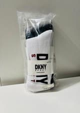 Image of DKNY Sport Socks Logo 3 Three Pack Black Grey White