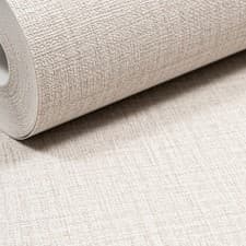 Image of Taupe Grey Mix Wallpaper Linen Effect Textured Slightly Imperfect Paste Wall