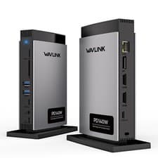Image of USB C Docking Station 3x 4K Monitors 125W PD3.1 Gigabit RJ45 10G USB-C 11-in-1