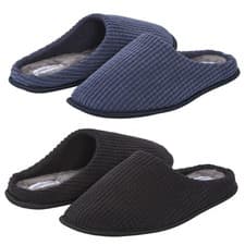 Image of Mens Slip On Slippers Thermal Indoor House Shoes Non Slip Sole UK Sizes 7-12