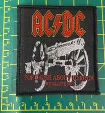Image of AC/DC For Those About To Rock Woven Sew On Patch Officially Licensed