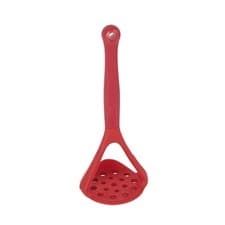 Image of Colourworks Red Non-Stick Silicone Masher Built-in Scoop Heat-resistant