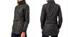 Image of Barbour International Women's Black Eastern Creek Parka Size UK 10/ 39-40" Chest