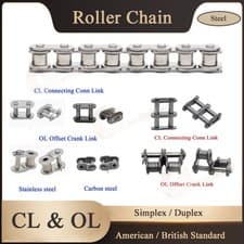 Image of Roller Chain American/British Standard 1.5 Or 5 Metres + CL OL Connecting Links