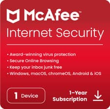 Image of McAfee Internet Security 2026 Antivirus 1 Device 1 Year - BY POST