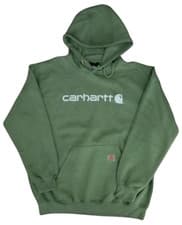 Image of Carhartt 100074 Hoodie Sweatshirt Chest Logo Midweight Loose Fit