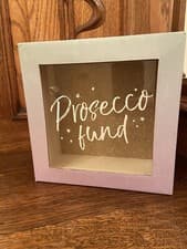 Image of Shadow Frame Money Box Prosecco Fund Secret Santa Christmas Gift NEW