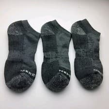 Image of Merrell Men's Wool Blend Cushioned Hiker Ankle Socks 3 Pairs Size M/L