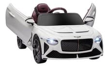 Image of HOMCOM Bentley Bacalar Licensed 12V Kids Electric Ride-On w/ Remote - White