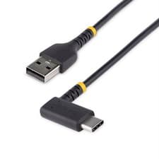 Image of StarTech.com 3ft 1m USB A to C Charging Cable Right Angle - Heavy Duty Fast Char
