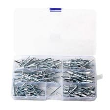 Image of 175pcs Assorted Blind Rivets in Clear Box for Easy Organization and Access