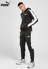 Image of PUMA CORE HYBRID BLACK FULL ZIP HOODIE SWEATSHIRT MEDIUM NEW