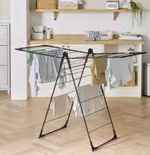 Image of Cross Wing Cloth Airer Black 14m large Home Indoor Space Saving Clothes Airer