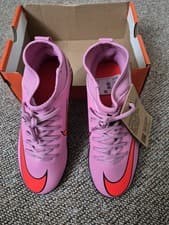 Image of Brand New Nike Red Mercurial Superfly 10 Club Turf High Football Boots Size 2