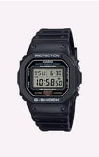 Image of Casio DW5600E-1V, G-Shock Chronograph Watch, Resin Band, Alarm, Chronograph