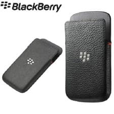 Image of Genuine BlackBerry Q20 Classic Black Leather Pouch Case