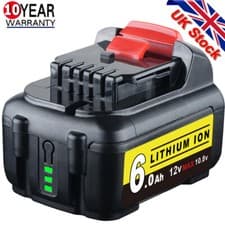 Image of DCB120 6.0Ah Li-ion for Dewalt DCB126 XR Slide Battery Pack 12V 10.8V DCB126-XJ