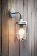 Image of Stylish Garden Trading Outdoor Wall Light Harbour Modern St Ives Galvanised