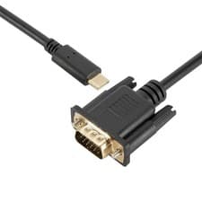 Image of 1.8M 1080P USB C To VGA Cable Portable Type C To VGA Converter Adapter Cable✈