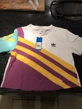 Image of Adidas Originals Trefoil Crop Top T-shirt UK Size 8 BNWT