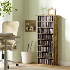 Image of 360 CD/185 DVD/185 Blu-ray Storage Unit with Adjustable Shelves CD Tower