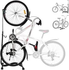 Image of Upright Bike Stand Adjustable MTB Road Bicycle Floor Parking Rack Stand Indoor