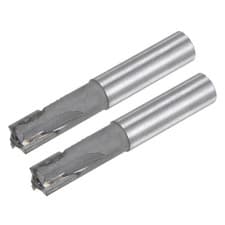 Image of 14mm Dia 14mm Straight Shank Carbide Tip 3 Flutes Square Nose End Mill 2pcs