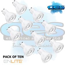 Image of Aurora Enlite LED GU10 Dimmable Lamp Warm/Cool White 4 Watt 5 Watt (10 Pack)