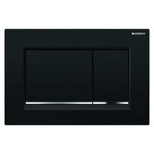 Image of Geberit Sigma 30 Dual Flush Plate Black / Gloss Chrome 115.883.KM.1