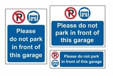 Image of PLEASE DO NOT PARK IN FRONT OF THIS GARAGE NO PARKING METAL PLASTIC SIGN STICKER