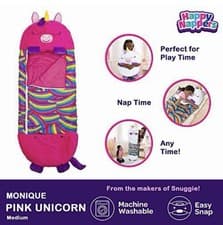 Image of Happy Nappers Monique Pink Unicorn Medium Sleeping Bag Machine Washable 54"