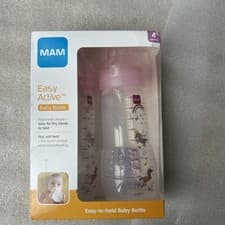 Image of MAM Easy Active Baby Bottle Pink New Flying Pony 330ml x2 4m+