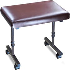 Image of Beaumont Adjustable Footrest Foot Stool Leg Rest Support Footstool With Castors