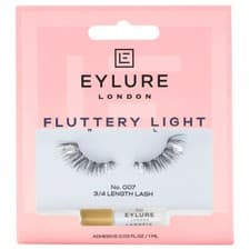 Image of Eylure Fluttery Light No 007 3/4 Length Strip Lashes False Fake Glueon Eyelashes