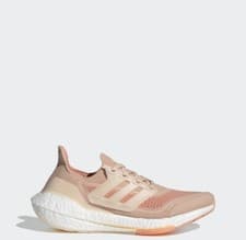 Image of adidas Ultraboost 21 Primeblue Running Shoes, S23838, Halo Blush, Women’s Size 9