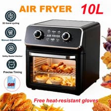 Image of 10L Large Air Fryer 1350W Low Fat Oil free Healthy Oven Frying Kitchen Cooker UK