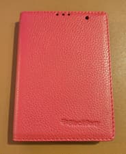 Image of Blackberry Passport Q30 - Red Real Leather Book Style Case with Magnetic Close