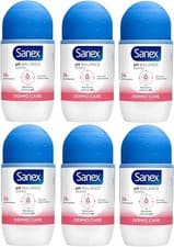 Image of Sanex Dermo Antiperspirant Roll On 24h pH Balance Alcohol Free Skin Care 6 x50ml