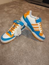 Image of Adidas Forum LO RS WHITE/ORANGE/CYAN UK 10/US 10.5 RARE/DEAD STOCK