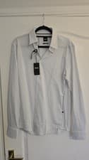 Image of New Hugo Boss White Shirt Medium Slim Fit Long Sleeve