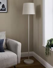 Image of Modern Cream Metal Floor Lamp Light
