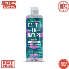 Image of Faith In Nature Natural Lavender & Geranium Body Wash Relaxing Shower Gel 400 ML