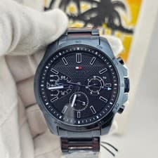 Image of NEW TOMMY HILFIGER MENS 1791560 WATCH STAINLESS STEEL BLUE BRACELET BLUE DIAL